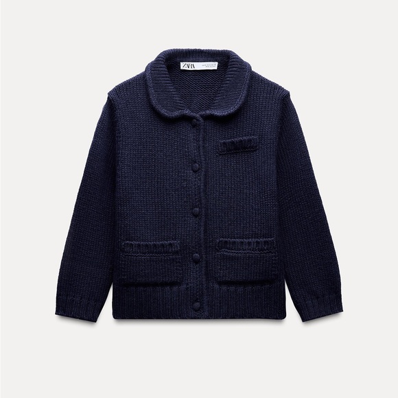 KNIT CARDIGAN WITH ELBOW-LENGHT SLEEVES - Picture 7 of 9